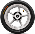 Heybike Villain 12 inch Chrome Supermoto Wheel with Kenda Curve tire